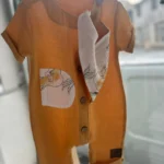 Mosterdkleurige overall met zakken